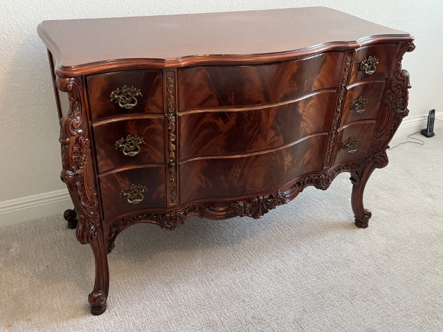 Mahogany with Burl Dresser