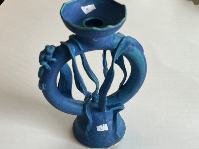 Candle Holder with Frog